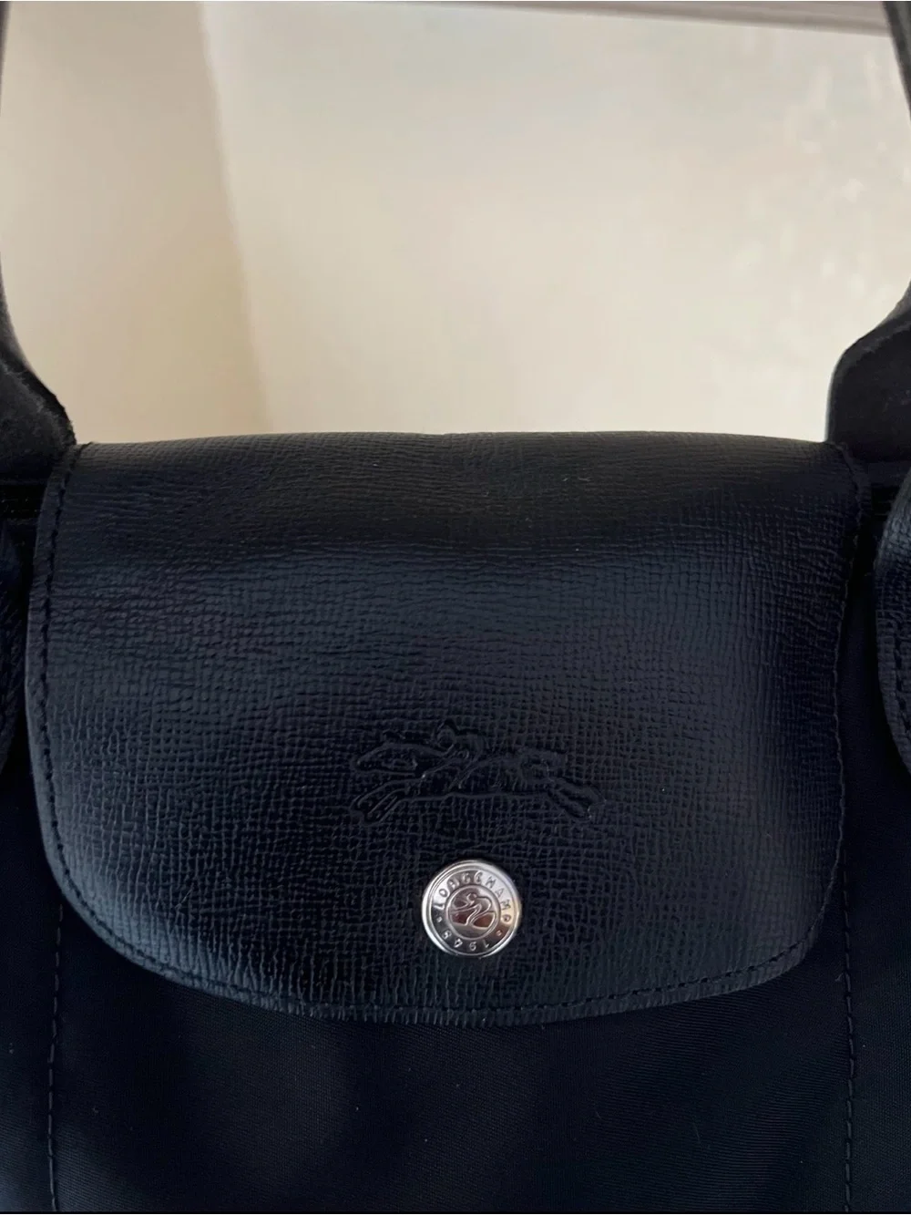Longchamp Black Le Pliage Tote